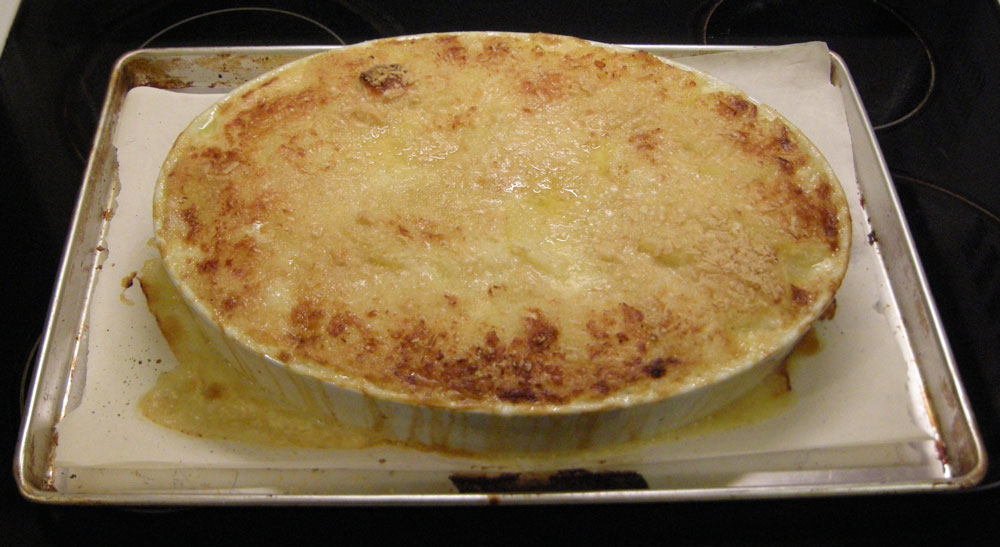 The Four Cheese Potato Gratin as it came out of my oven.